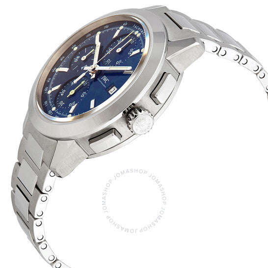 ساعة IWC Ingenieur كرونوغراف أوتوماتيكية للرجال بمينا أزرق