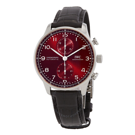 IWC, Portugieser Burgundy Dial Chronograph Automatic Men's Watch