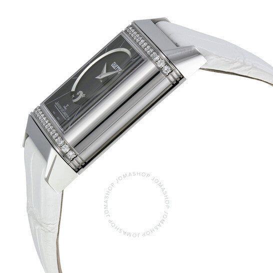Jaeger LeCoultre، ساعة ريفيرسو دويتو ديو النسائية المصنوعة من الجلد الأبيض