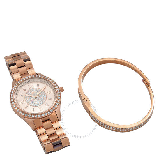 JBW, Mondrian Jewelry Set Rose Gold-tone Dial Ladies Watch
