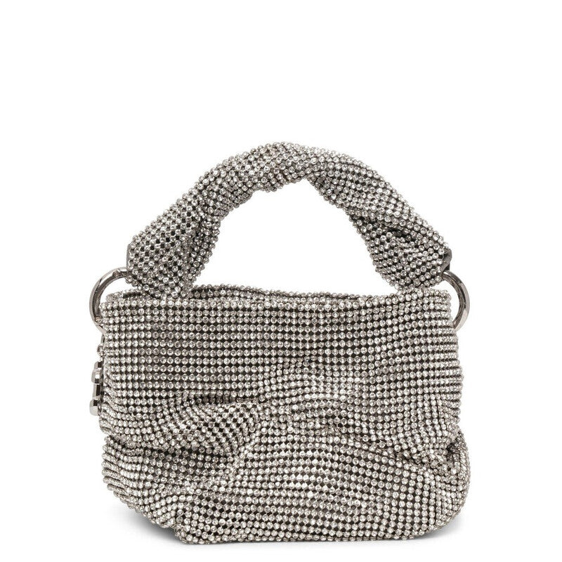 Bonny Silver Crystal-Embellished Mini Bag
