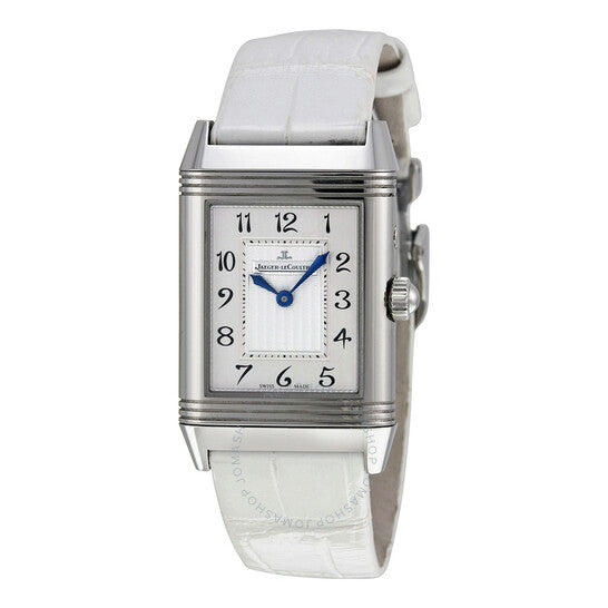 Jaeger LeCoultre، ساعة ريفيرسو دويتو ديو النسائية المصنوعة من الجلد الأبيض