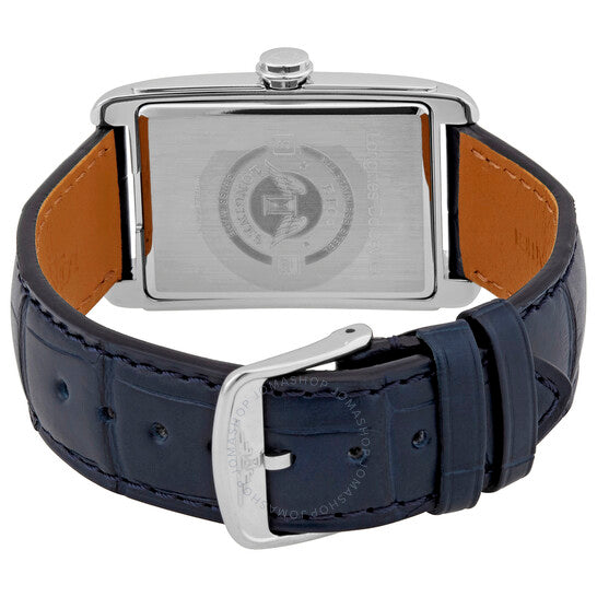 Longines, Automatic Silver Dial Blue Leather Men's Watch