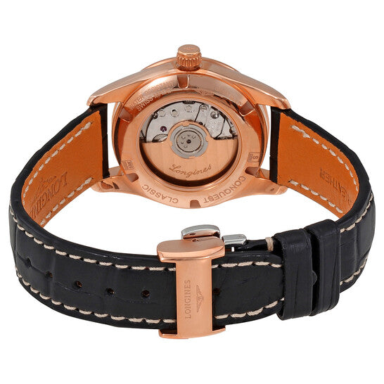 ساعة لونجين كونكويست كلاسيك أوتوماتيكية للسيدات من الجلد L22858563