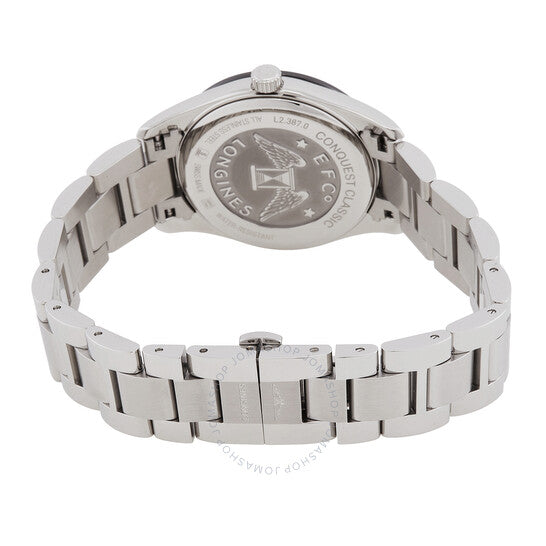 Longines, Conquest Classic Quartz Diamond Black Dial Ladies Watch