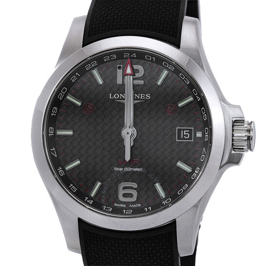 Longines, Conquest Quartz Black Dial Watch