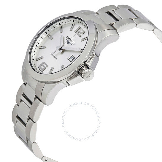 Longines, Conquest Silver Dial Stainless Steel Men's 41mm Watch