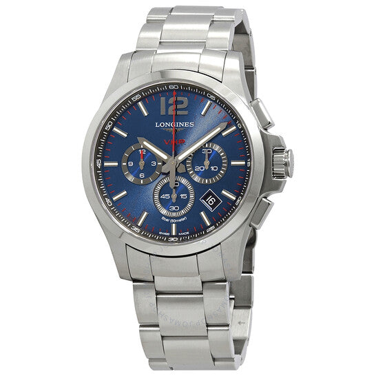 Longines, Conquest V.H.P. Perpetual Chronograph Quartz Blue Dial Men's Watch