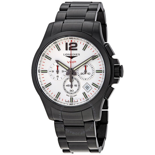 Longines, Conquest V.H.P. Perpetual Chronograph Quartz Silver Dial Men's Watch