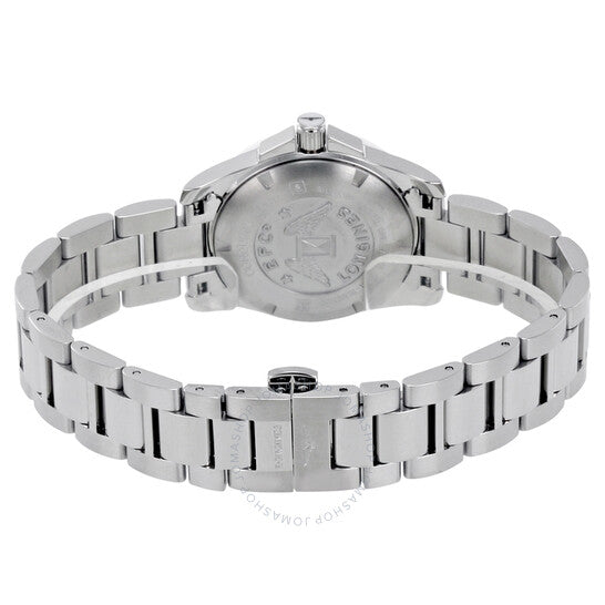 لونجين، ساعة كونكويست للسيدات بمينا أبيض وستانلس ستيل