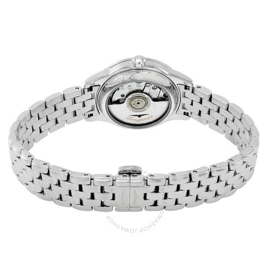 Longines, Diamond Automatic Black Dial Stainless Steel Ladies Watch