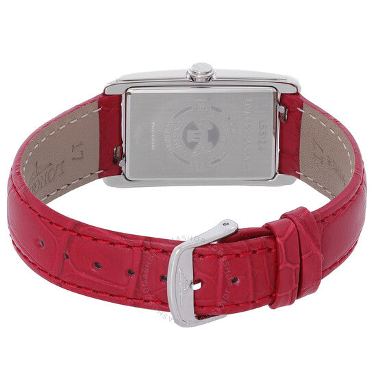 ساعة لونجين دولتشي فيتا كوارتز نسائية بمينا أحمر