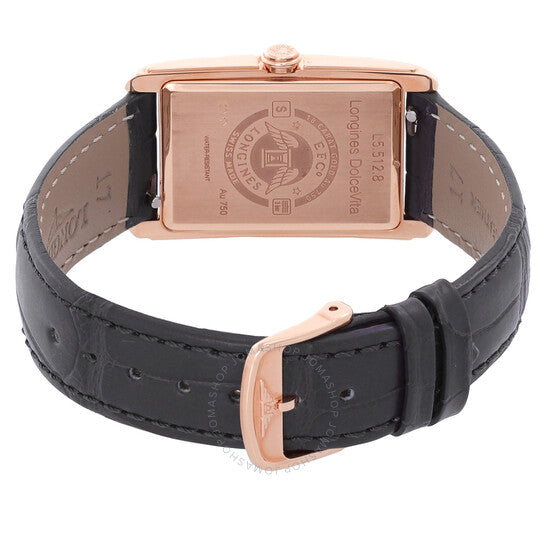 لونجين، ساعة دولتشي فيتا كوارتز نسائية بمينا أسود