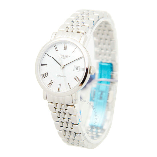 لونجين، ساعة أنيقة أوتوماتيكية للسيدات بمينا أبيض