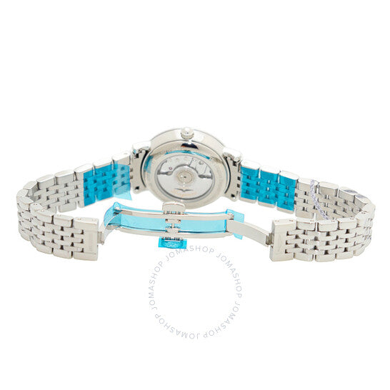 لونجين، ساعة أنيقة أوتوماتيكية للسيدات بمينا أبيض