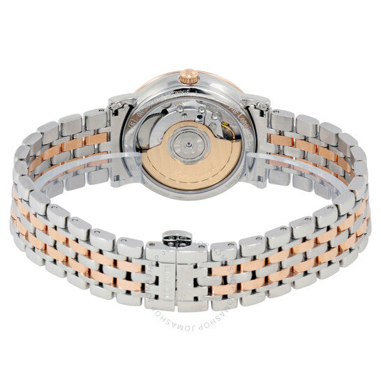 لونجين، ساعة أنيقة أوتوماتيكية للسيدات بمينا أبيض