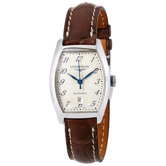 لونجين، ساعة إيفيدينزا أوتوماتيكية للسيدات بمينا أبيض