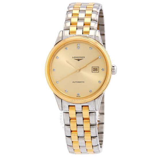 لونجين، ساعة نسائية أوتوماتيكية رائدة بمينا ذهبي من الماس