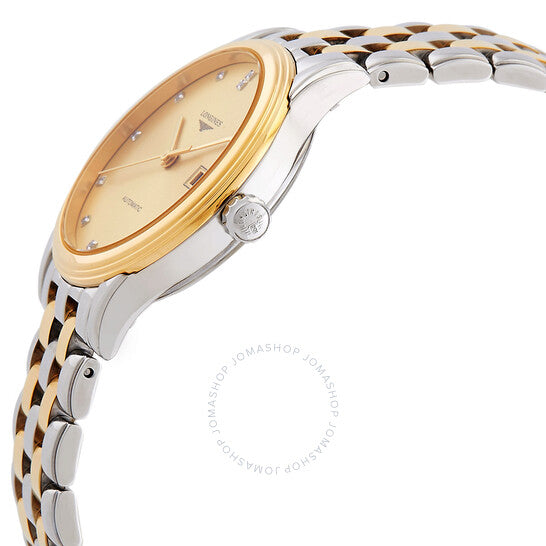 لونجين، ساعة نسائية أوتوماتيكية رائدة بمينا ذهبي من الماس