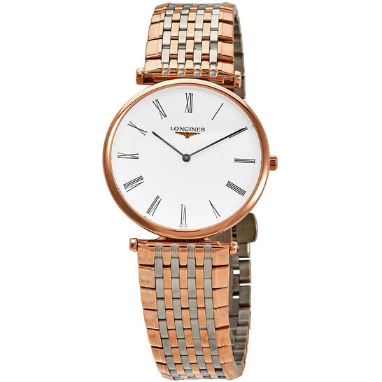 Longines, La Grande Classique White Dial Rose Gold-tone Ladies Watch