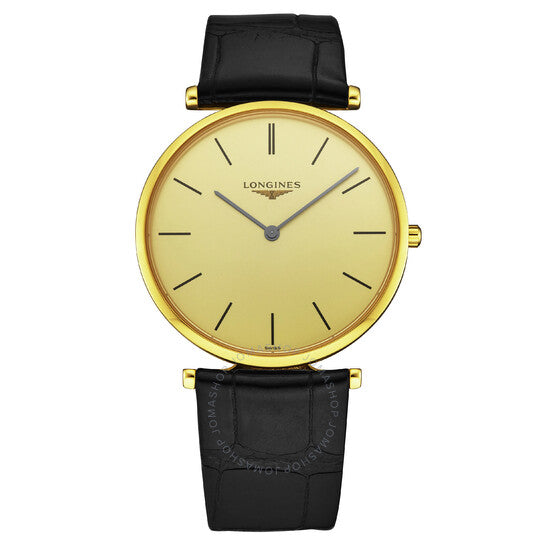 ساعة لونجين لا غراندي كوارتز ذهبية للنساء