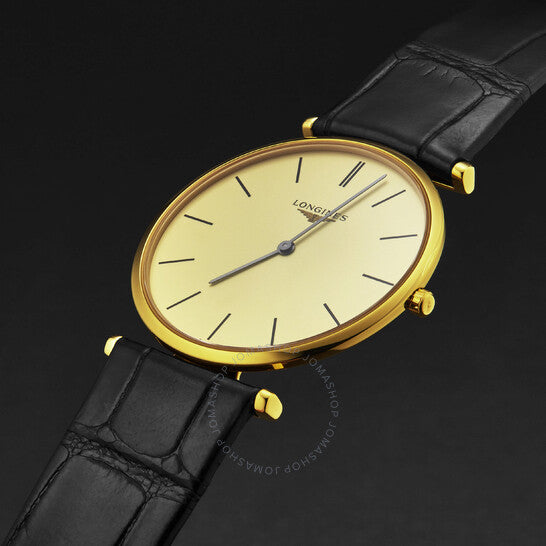ساعة لونجين لا غراندي كوارتز ذهبية للنساء