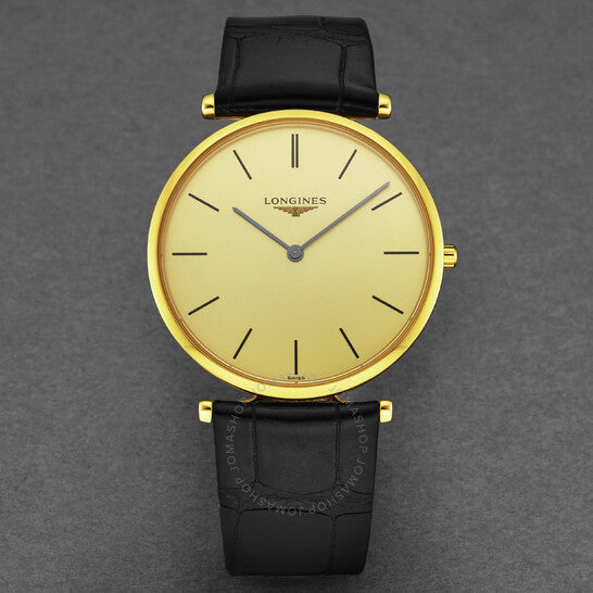 ساعة لونجين لا غراندي كوارتز ذهبية للنساء