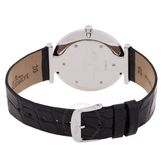 ساعة لونجين لا غراندي كوارتز بمينا بيضاء للسيدات