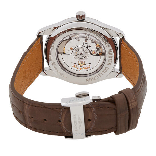 ساعة لونجين ماستر أوتوماتيكية للرجال بمينا أسود