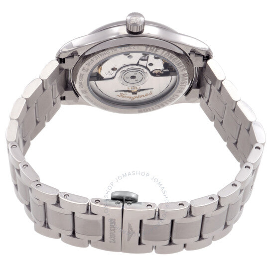 ساعة لونجين ماستر أوتوماتيكية بمينا فضي للسيدات