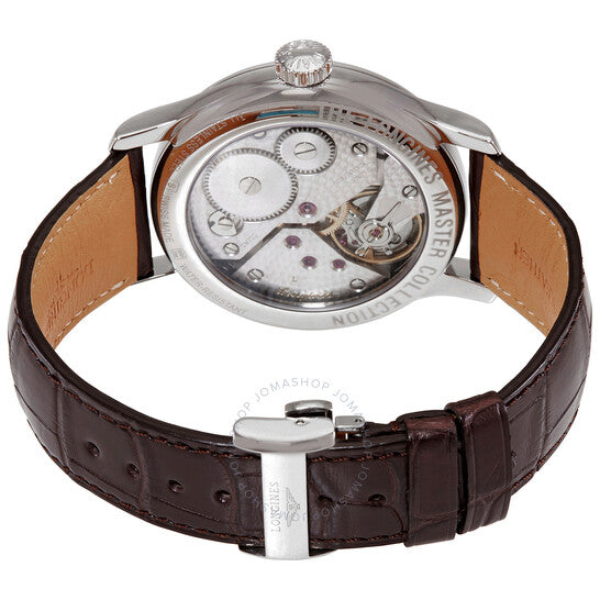 ساعة لونجين ماستر أوتوماتيكية للرجال بمينا فضي