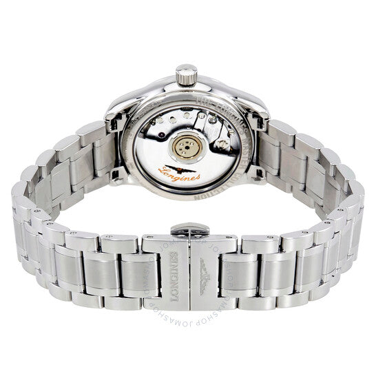 ساعة لونجين ماستر كوليكشن أوتوماتيكية للسيدات بمينا أزرق