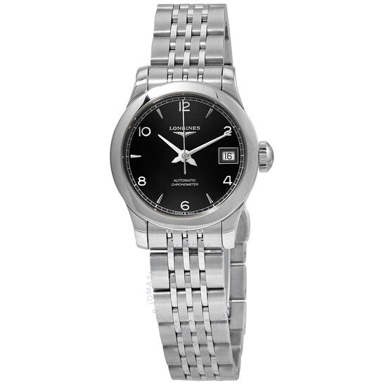 Longines, Record Automatic Black Dial Ladies Watch