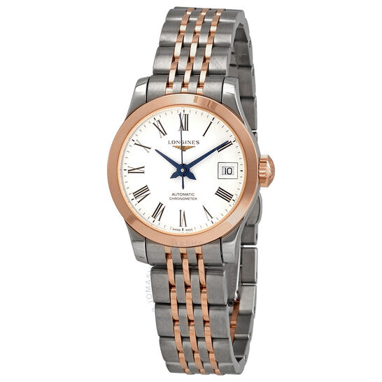 Longines, Record Automatic White Dial Ladies Watch