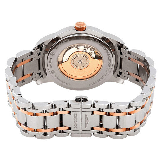 ساعة لونجين سانت إيمييه أوتوماتيكية للرجال بمينا أسود