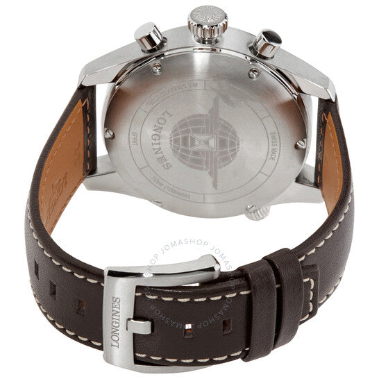 ساعة لونجين سبيريت كرونوغراف أوتوماتيكية للرجال بمينا أسود