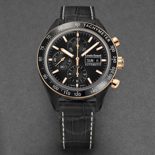 Louis Erard, Sportive Chronograph Automatic Black Dial Men's Watch