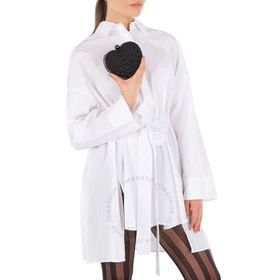 Maria La Rosa, Hand-Woven Heart-Shaped Clutch With Strap