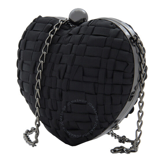 Maria La Rosa, Hand-Woven Heart-Shaped Clutch With Strap