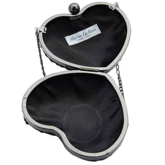 Maria La Rosa, Hand-Woven Heart-Shaped Clutch With Strap