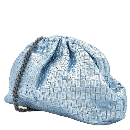 Maria La Rosa, Ladies Ribbon Laminated Cielo Mini Game Clutch