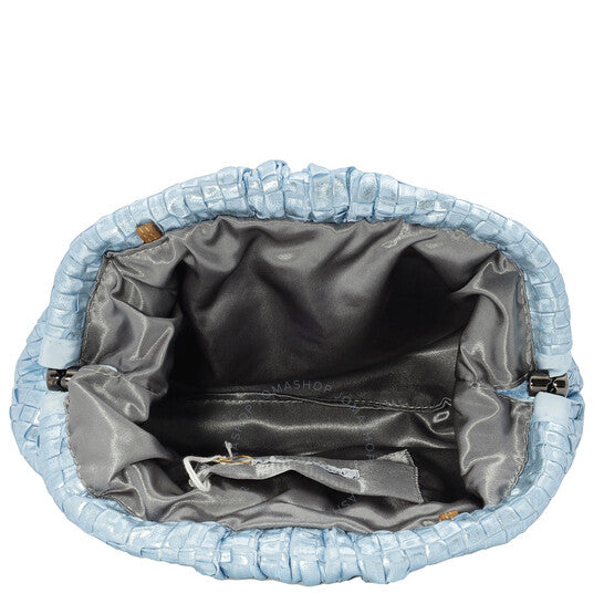 Maria La Rosa, Ladies Ribbon Laminated Cielo Mini Game Clutch