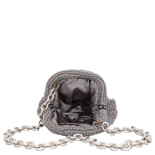 Maria La Rosa, Rainbow Ladies Mini Game Metallic Crochet Clutch