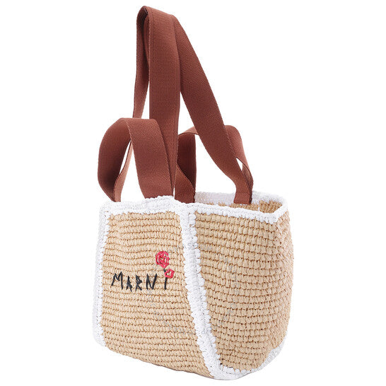 Marni, Macrame Sillo Small Woven Shopper Tote Bag