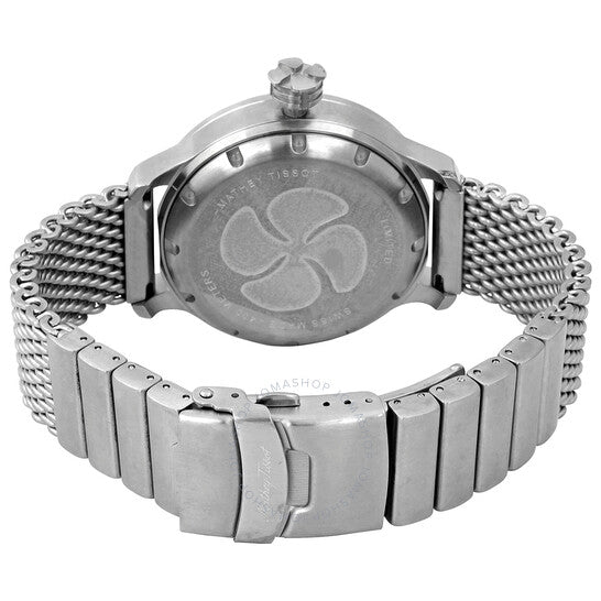 ساعة ماثي تيسوت إليكا أوتوماتيكية للرجال بمينا أزرق