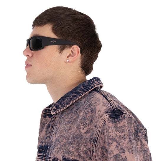 Maui Jim, World Cup Nuetral Grey Wrap Men's Sunglasses