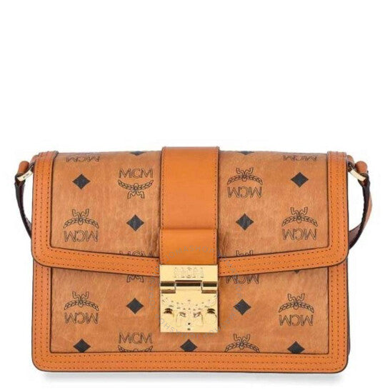 MCM, Visetos Tracy Shoulder Bag - Cognac
