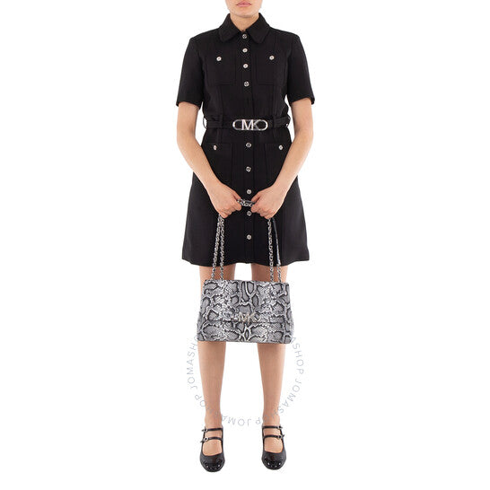 Michael Kors, Parker Snake Embossed Leather Shoulder Bag