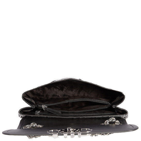 Parker Snake Embossed Leather Shoulder Bag