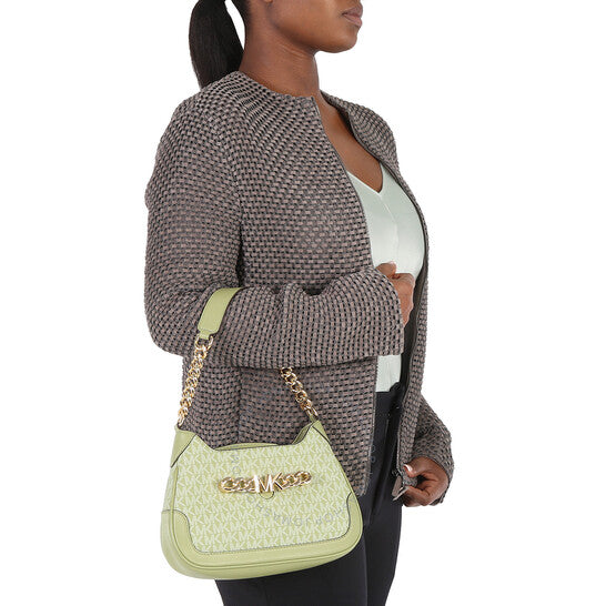 Michael Kors, Signature Logo-print Small Hally Shoulder Bag - Light Sage